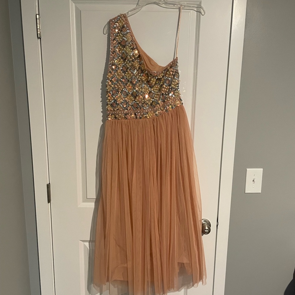ASOS One Shoulder sequin/tulle dress